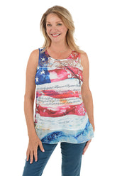 Waving Flag Sleeveless Blouse