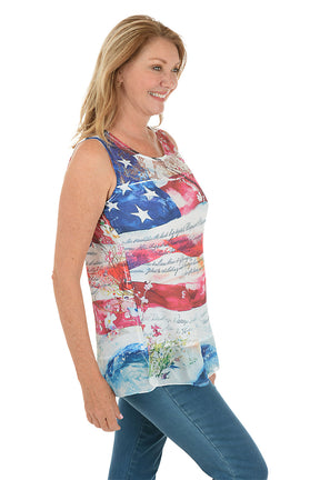 Waving Flag Sleeveless Blouse