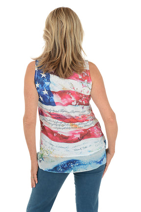 Waving Flag Sleeveless Blouse