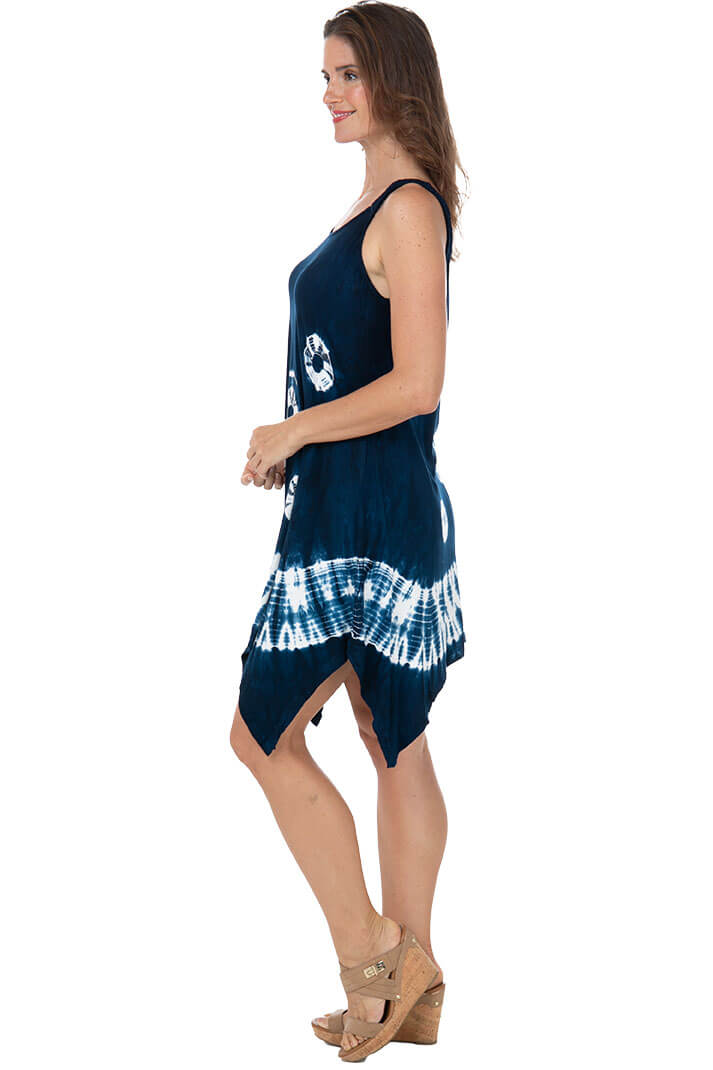 Shibori Braided Strap Swing Dress