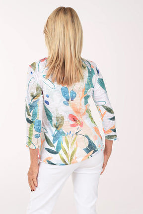 Lemonade Burnout V-Neck Knit Top