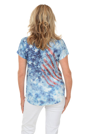 American Vintage Burnout Short Sleeve Knit Top