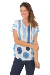 Sandra Short Sleeve Slub Knit Top
