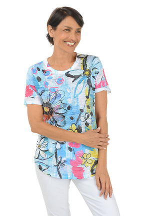 Laura Short Sleeve Burnout Tee