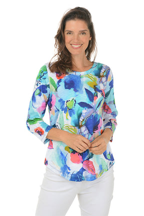 Charlotte Slub Knit Curved Hem Top