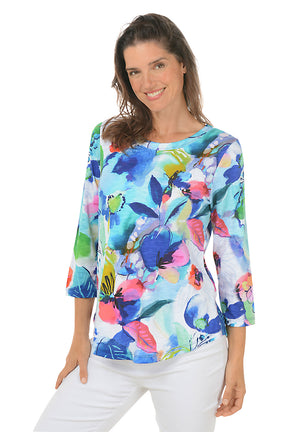 Charlotte Slub Knit Curved Hem Top