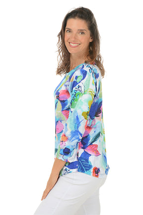 Charlotte Slub Knit Curved Hem Top