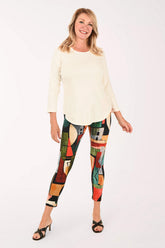 Cubism Printed Legging