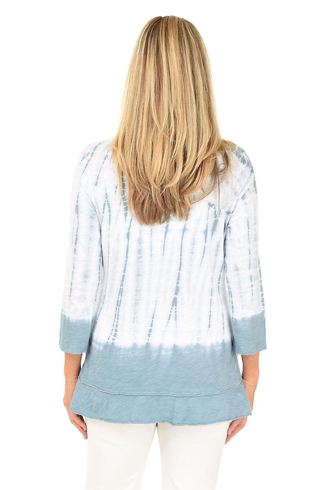 Storm Mineral Wash Ruffle Knit Top