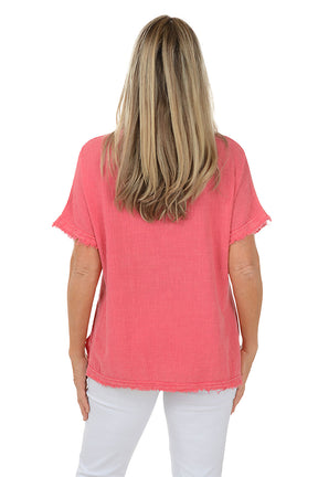 Lola Fringe Gauze Top