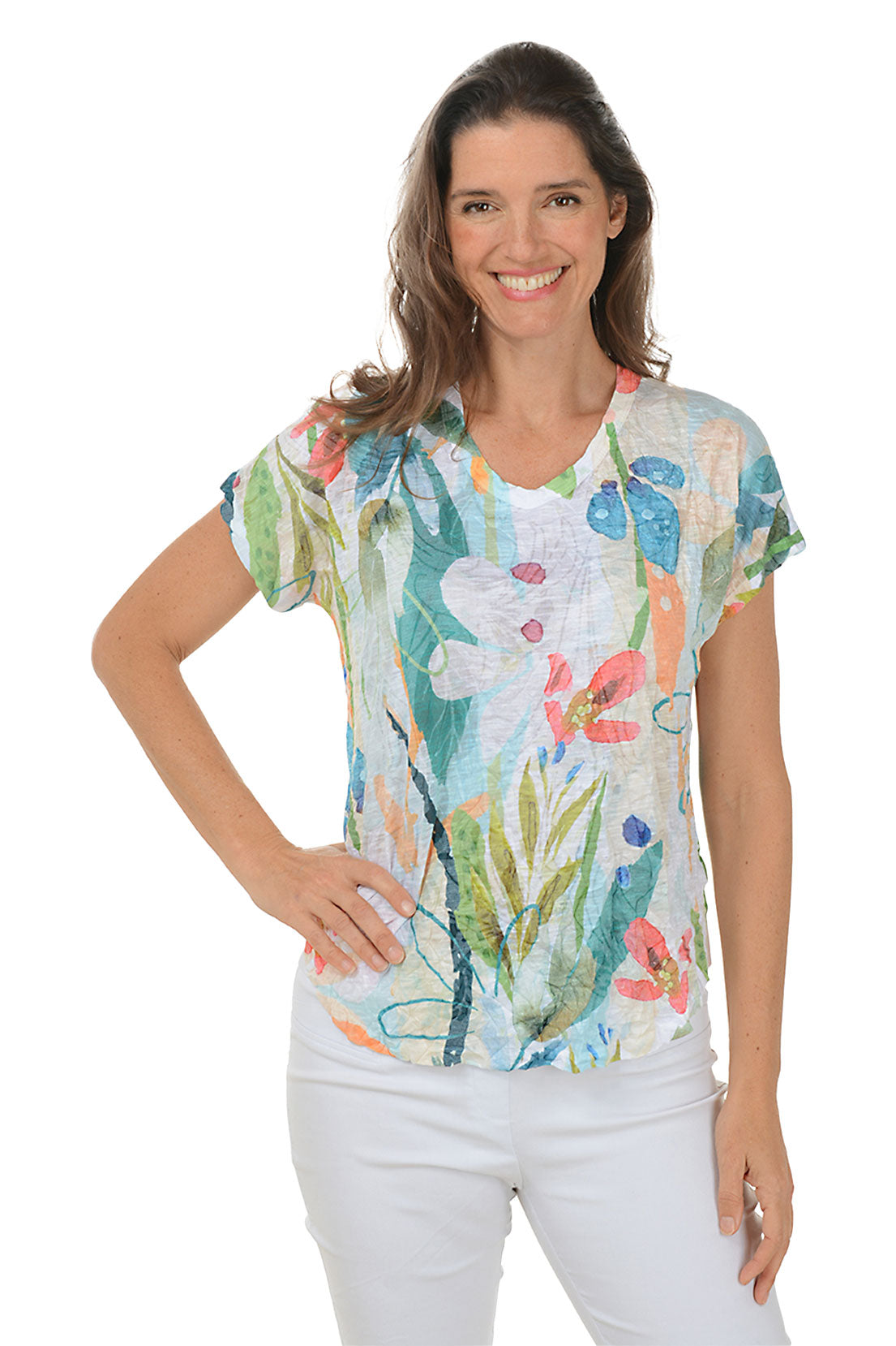 Lemonade Crushed Short Sleeve Knit Top
