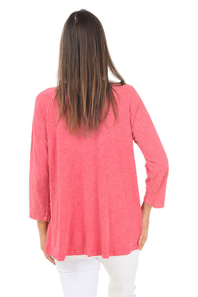 Happy Days Mineral Wash Double Pocket Knit Top