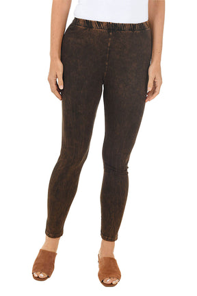 Coco Brown Cotton Ankle Leggings