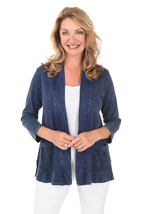French Terry Double Pocket Cardigan