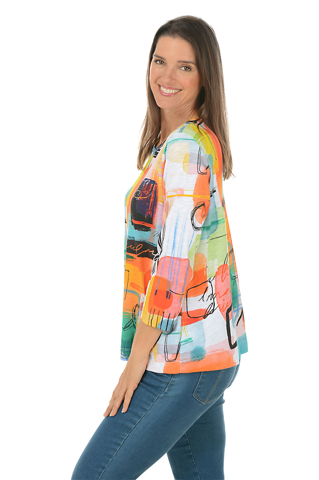 Modernist Slub Knit Single Pocket Top