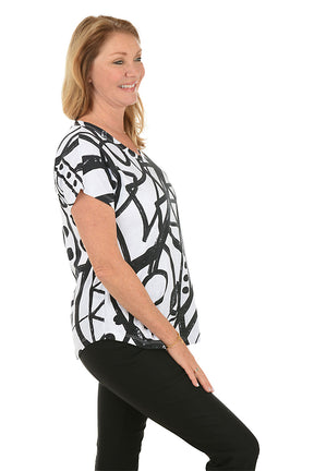 Cay V-Neck Short Sleeve Tee