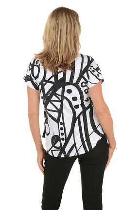 Cay V-Neck Short Sleeve Tee