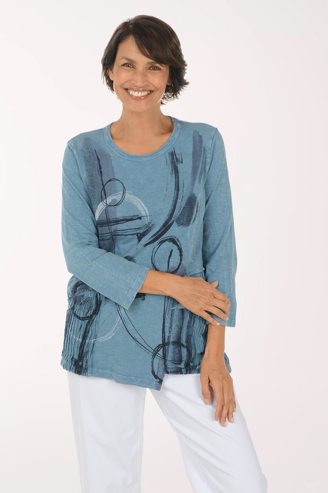 Dreamscape Mineral Washed Ribbed Pocket Top
