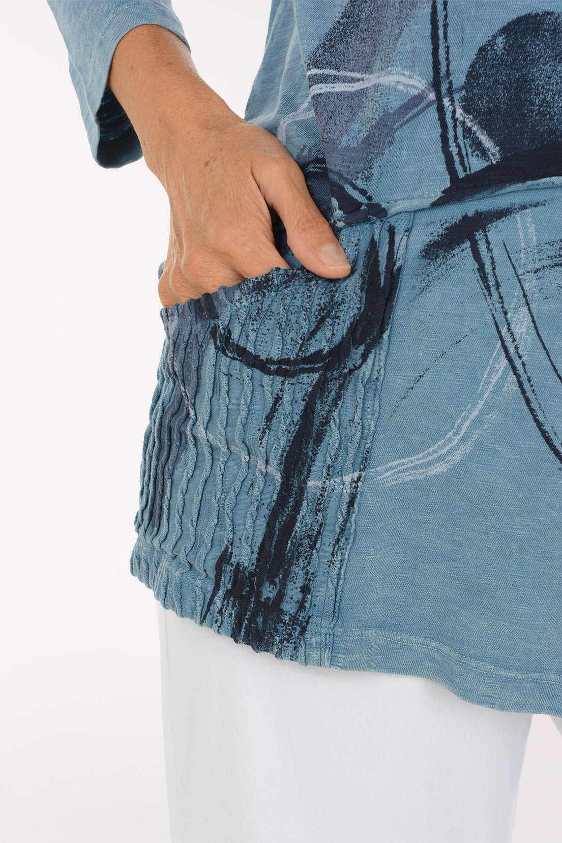 Dreamscape Mineral Washed Ribbed Pocket Top
