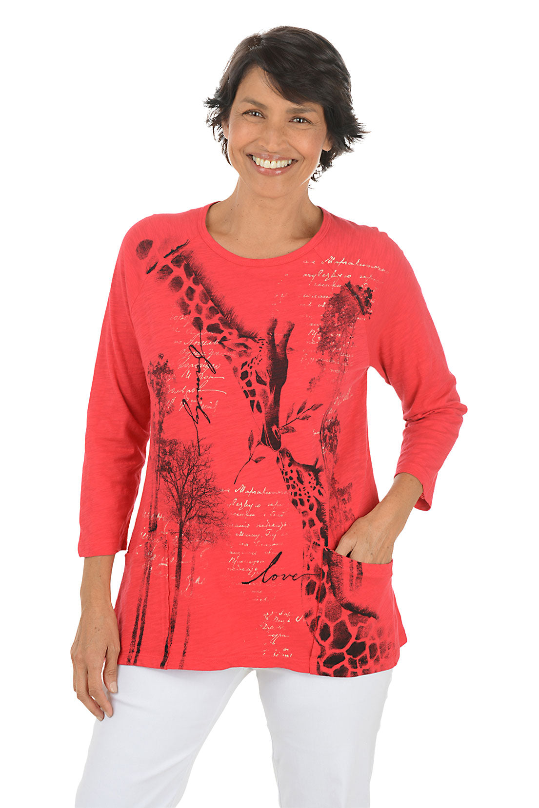 Safari Mineral Wash Double Pocket Knit Top
