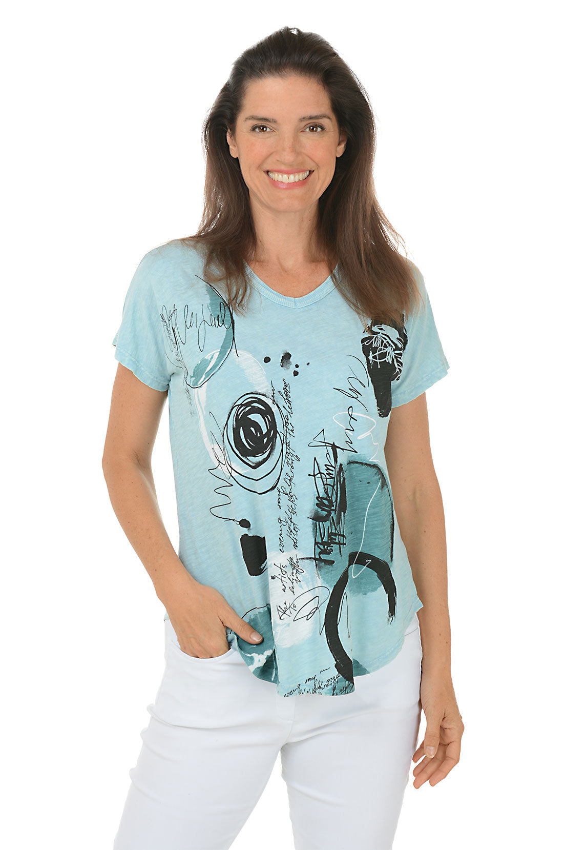 Tempo Mineral Wash Short Dolman Sleeve Top