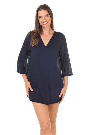 Gofret Mesh Tunic Cover-Up