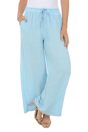 Solid Color Linen Palazzo Pant