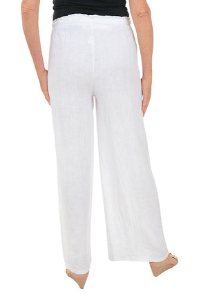 Solid Color Linen Palazzo Pant