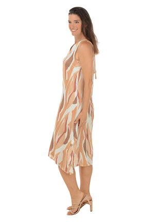 Natural Waves Linen Tie Back Dress