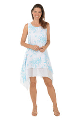 Aquarius Layered Sleeveless Shark Bite Dress
