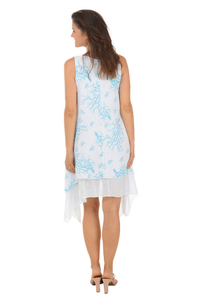 Aquarius Layered Sleeveless Shark Bite Dress