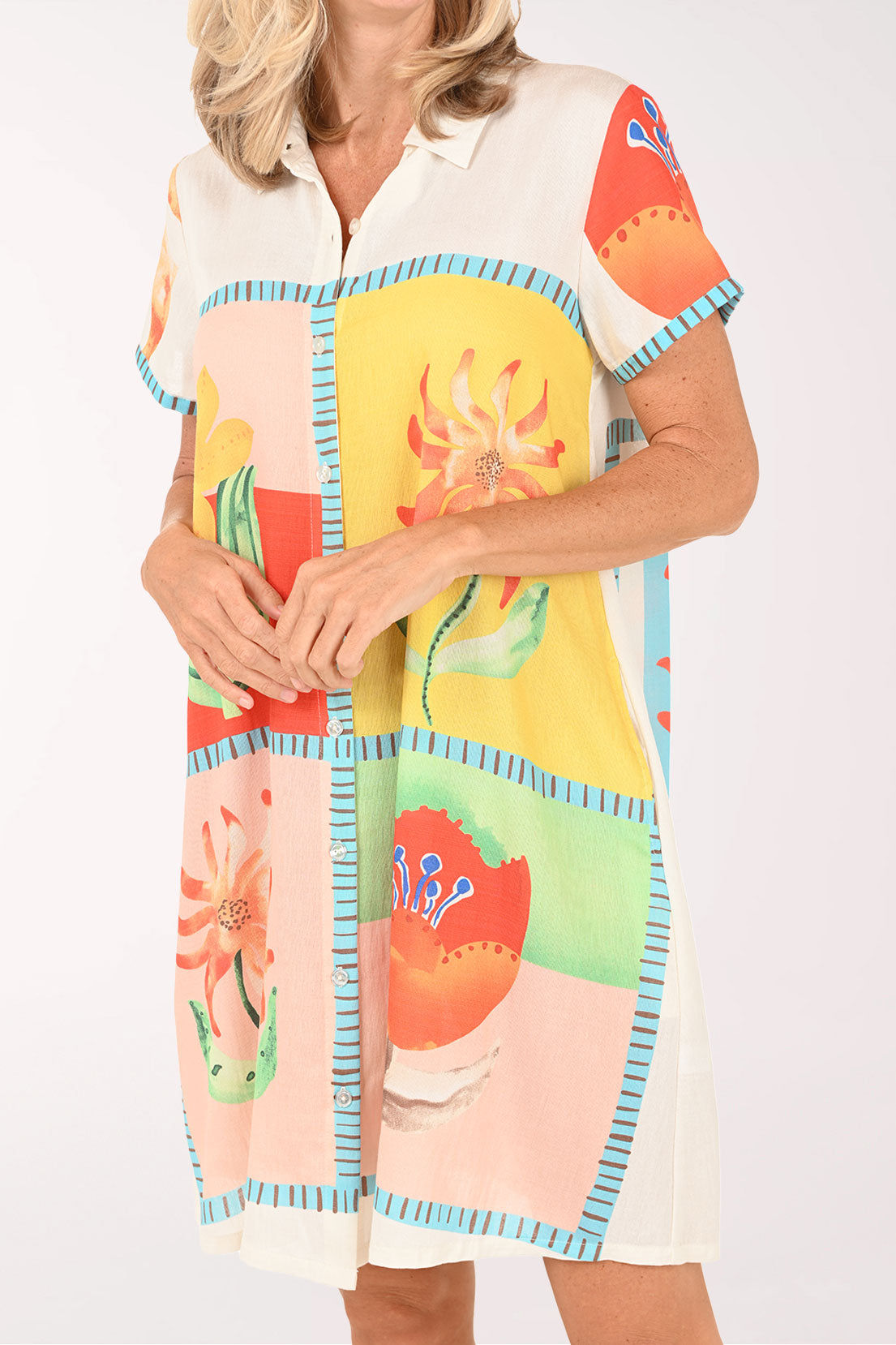 Amore Short Sleeve Shirt Dress