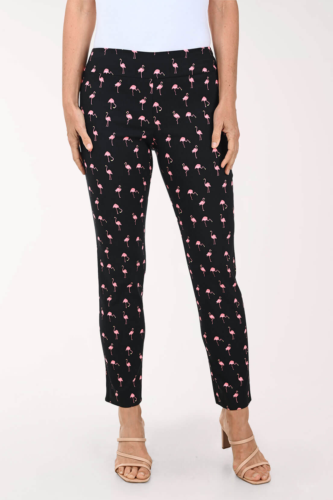 Black Flamingo Pull-On Ankle Pant