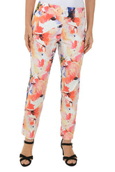 Pink Splash Pull-On Ankle Pant
