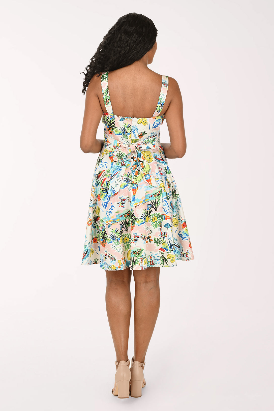 Capri Limoncello Sleeveless Tea Dress