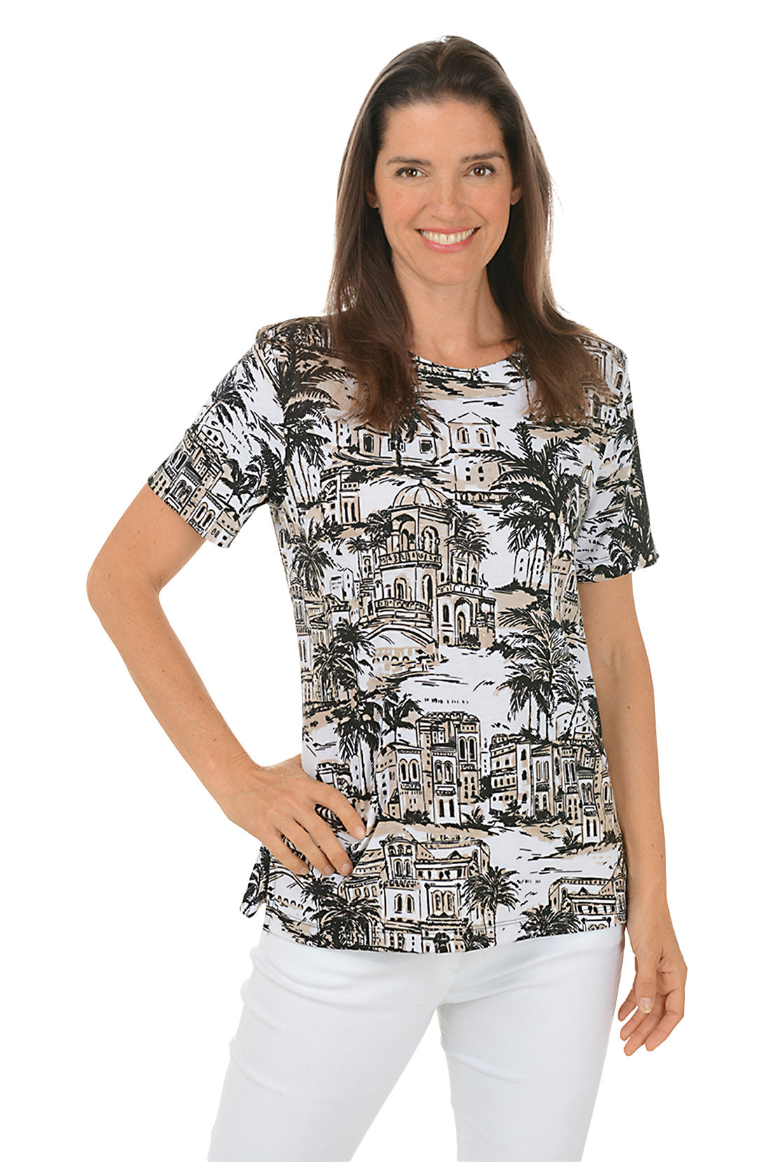 Tan Tropical Getaway Tee