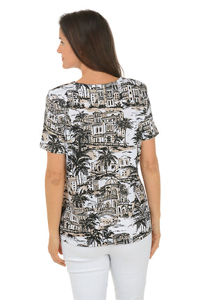 Tan Tropical Getaway Tee