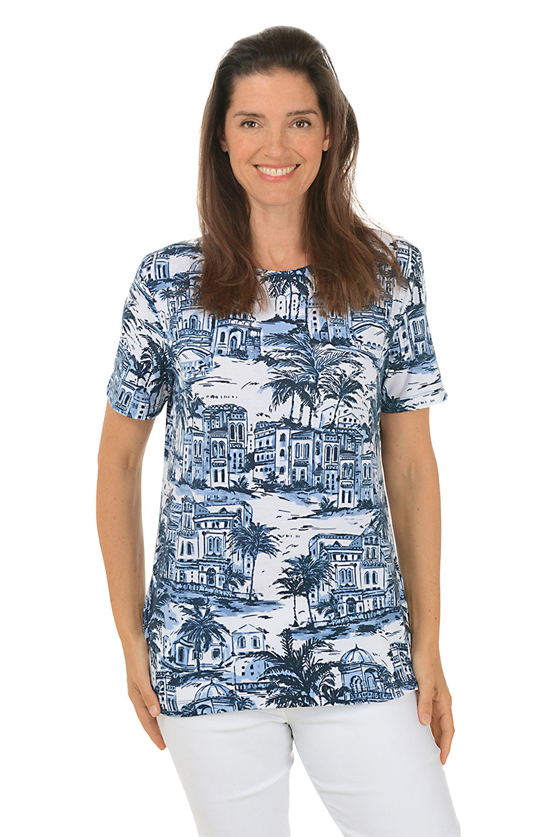 Chambray Tropical Getaway Tee