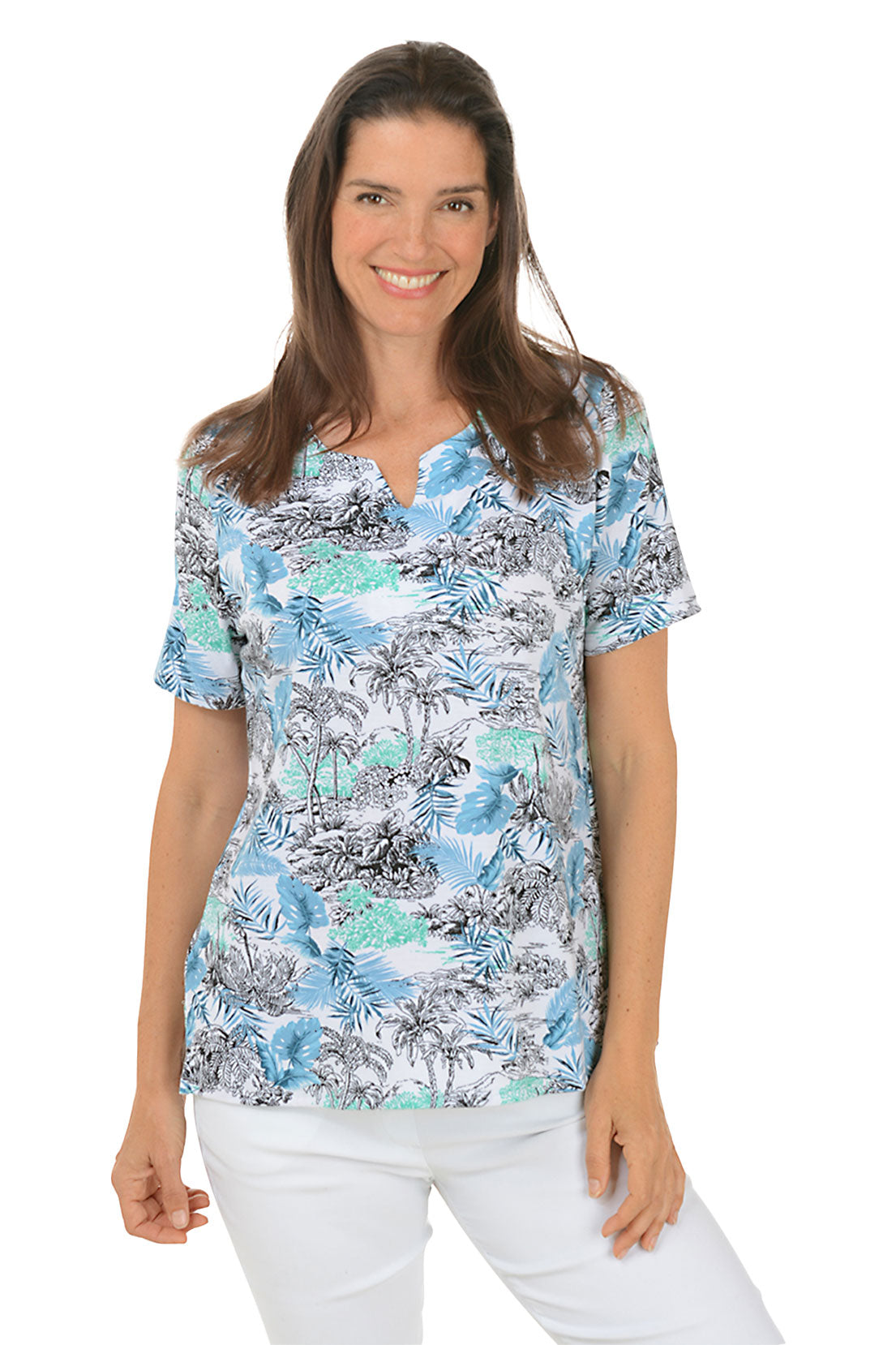 Jungle Peak Notch Neck Tee