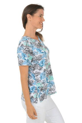 Jungle Peak Notch Neck Tee