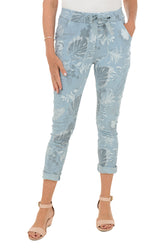 Silver Leaves Jegging