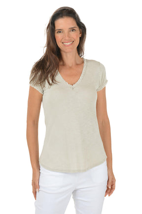 Frayed Edge Cotton Tee