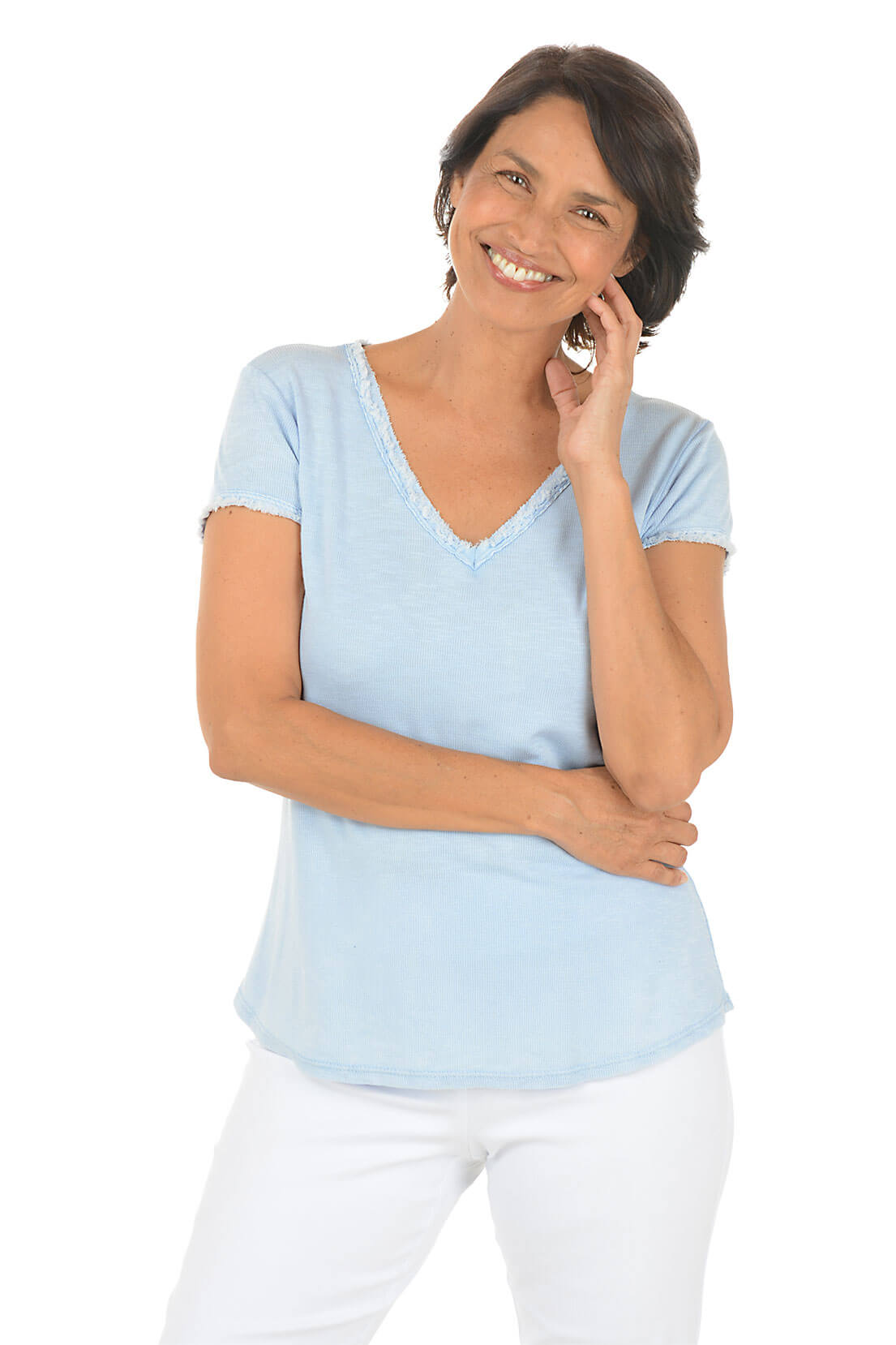 Frayed Edge Cotton Tee