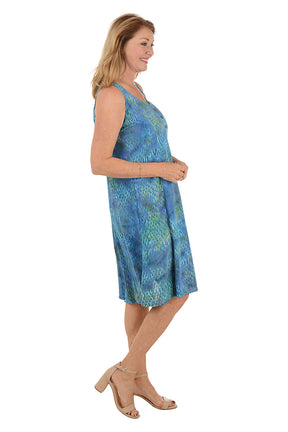 Monsoon Rain Sleeveless Crinkle Dress