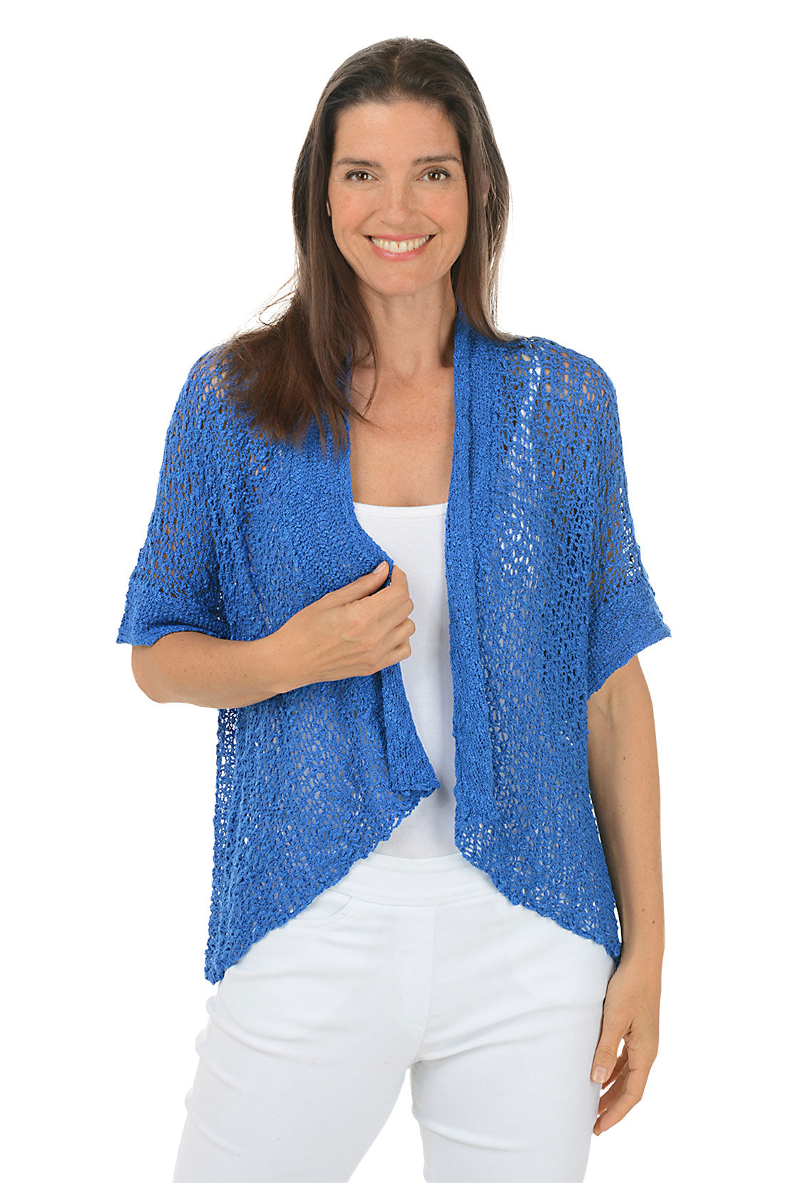 Popcorn Open Weave Shrug