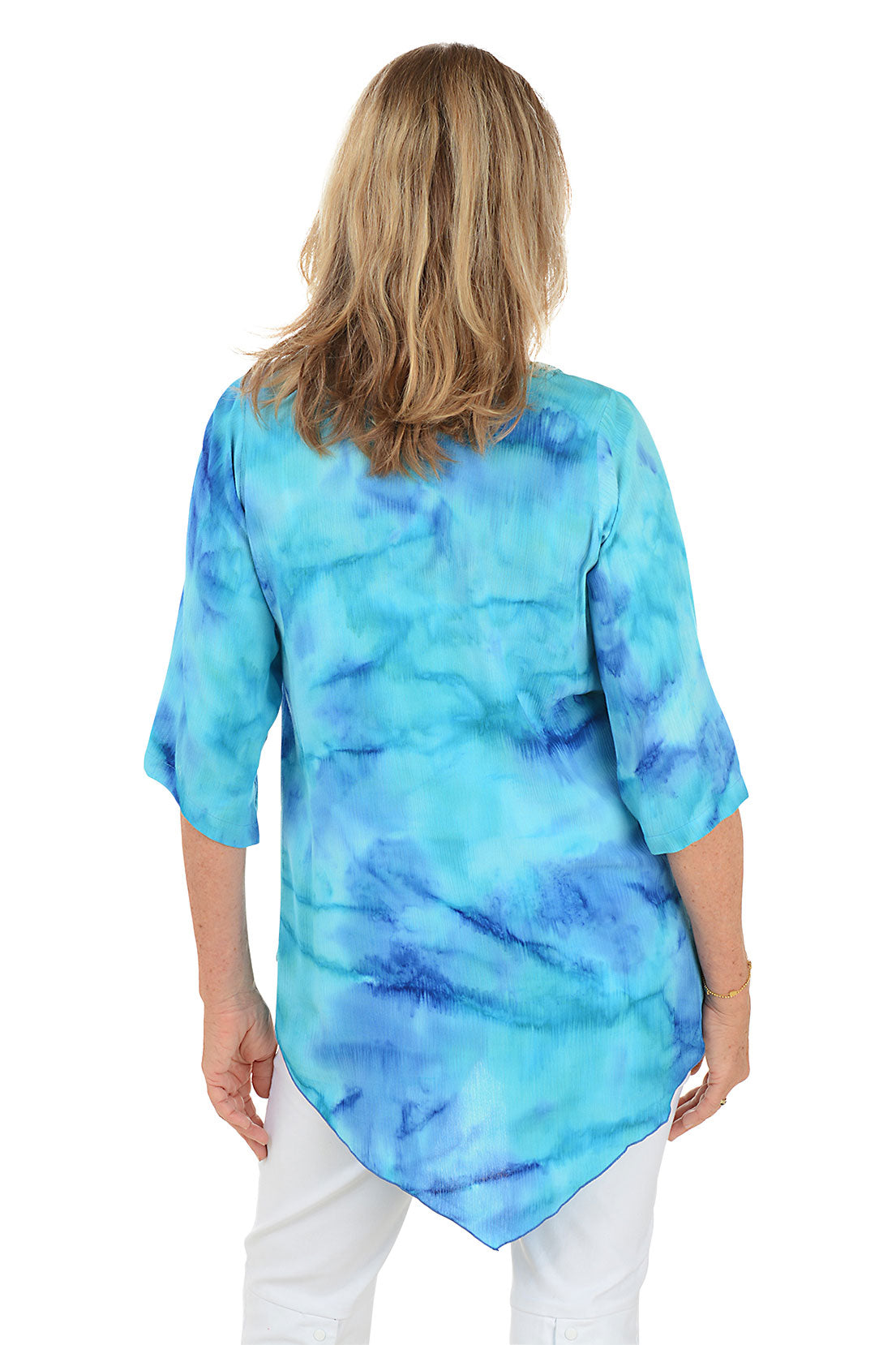 Glacier Ice Batik V-Neck Tunic