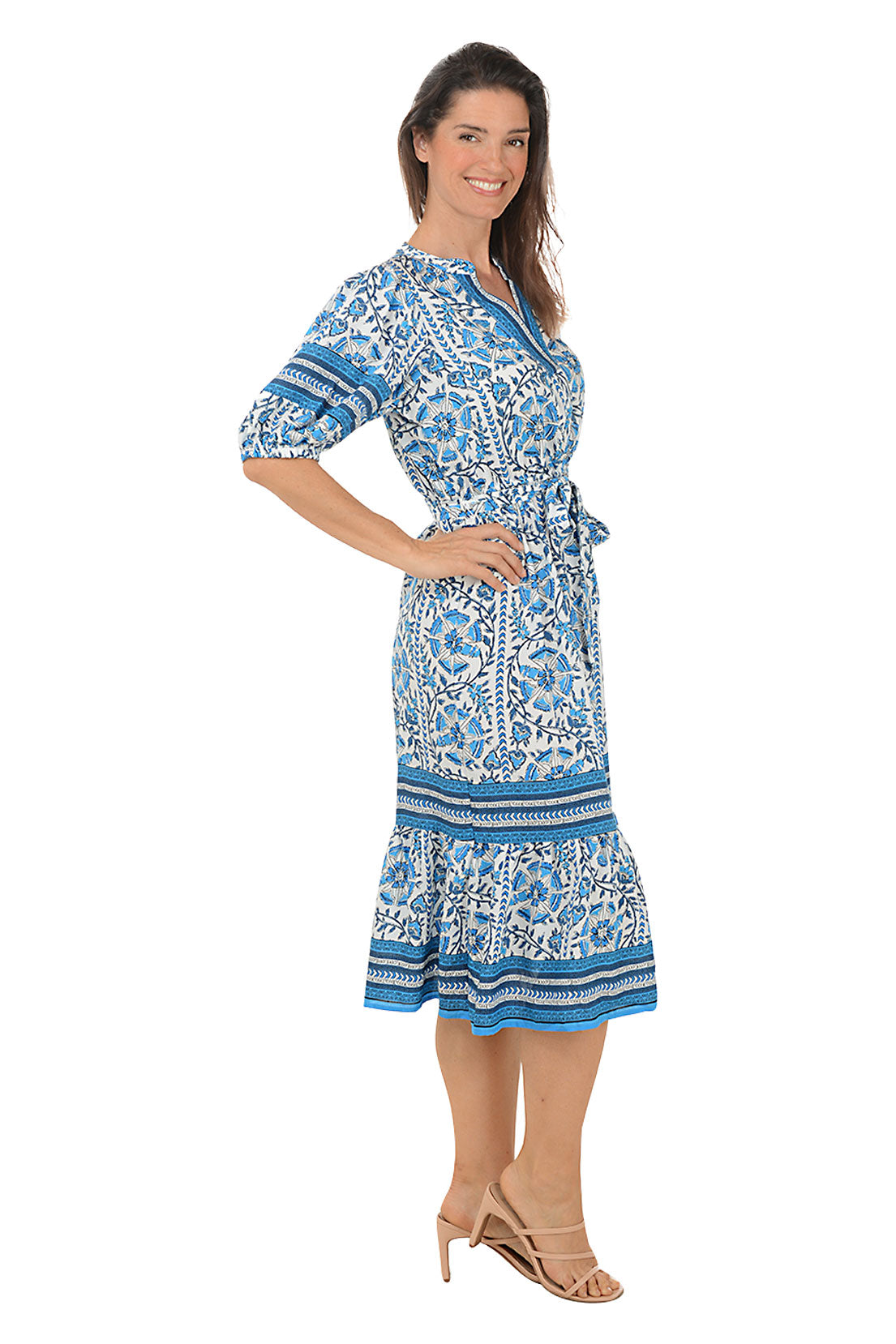 Mandala Flower Belted Dress