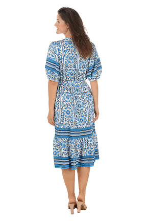 Mandala Flower Belted Dress