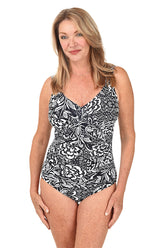 Tahitian Tribe Floral Twist Front Swimsuit