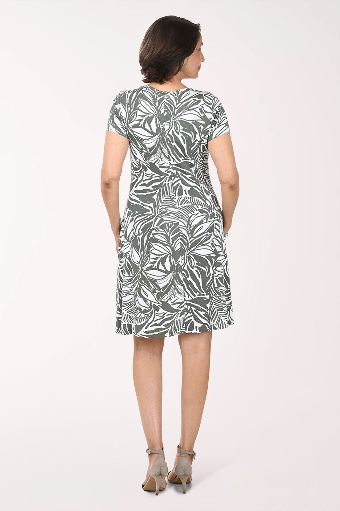 Botanical Sketch Short Sleeve Dress